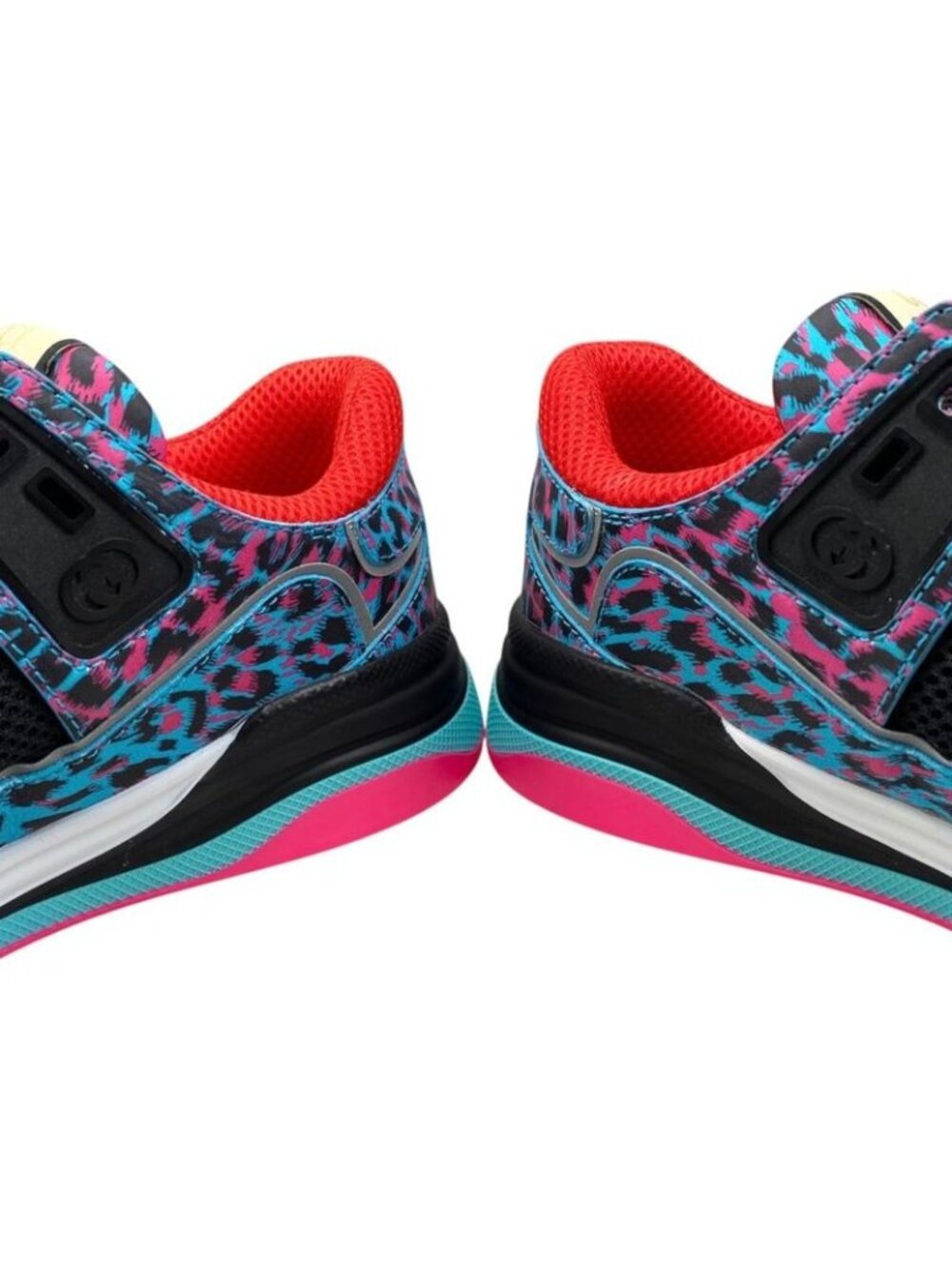 Gucci Sneakers Ultra Space 9 Sizes Logo Leopard Print Multicolor Blue - Picture 8 of 10